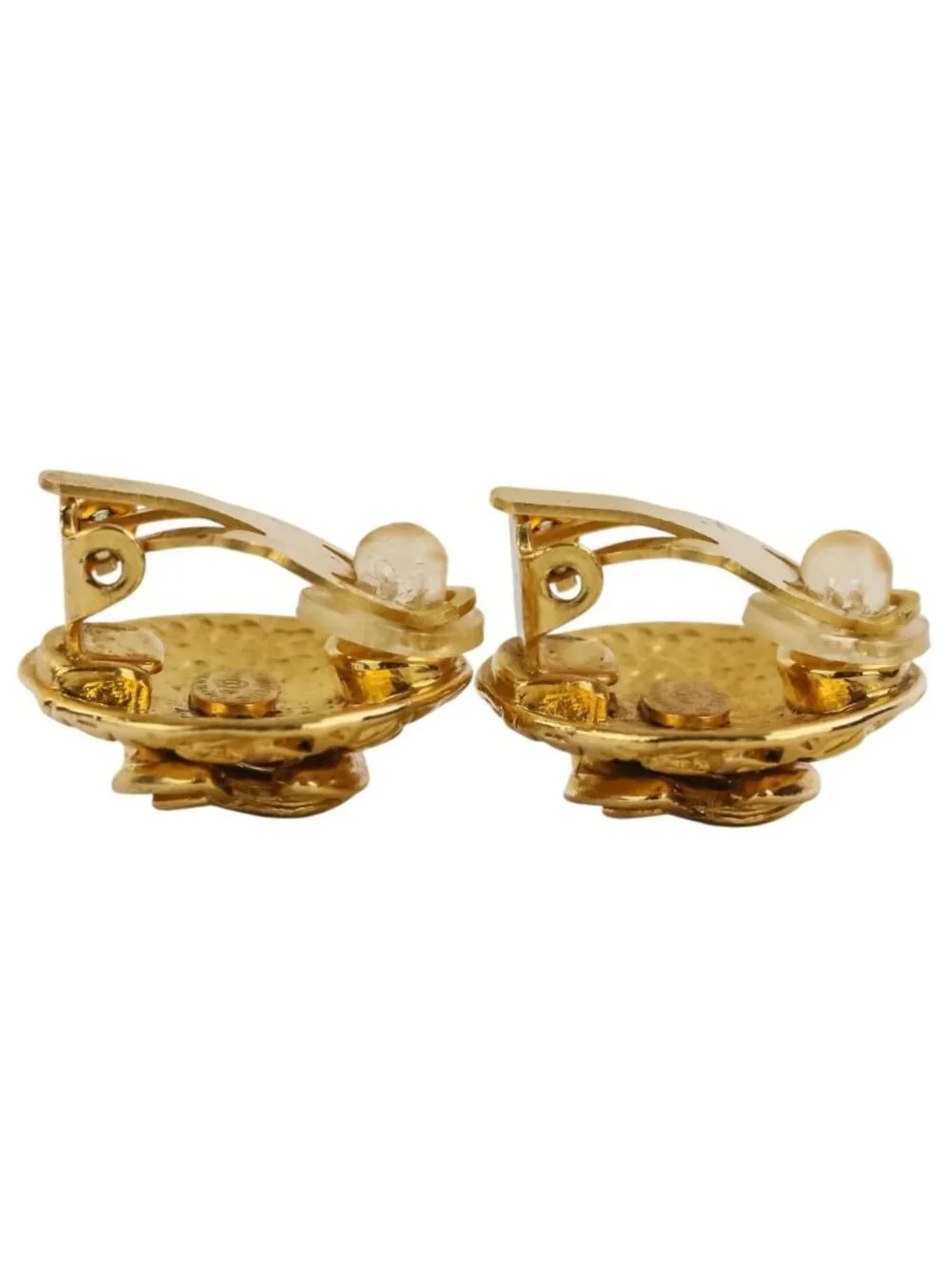 Chanel Vintage CC Logo Clip Earrings Gold
